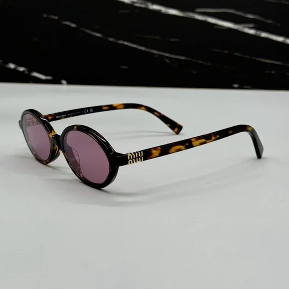 NEW MIU MIU MU04ZS VAU50D OVAL WOMEN MIU MIU SUNGLASSES  display picture 1